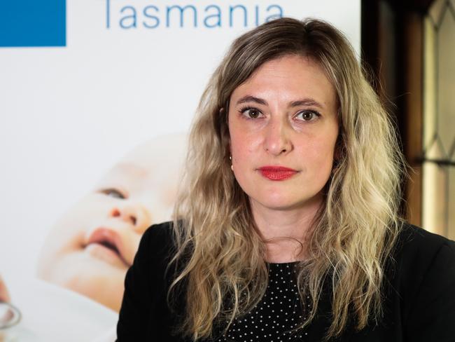 Emily Shepherd, ANMF branch secretary, reacting to the announcement of Nurses react to mandatory Covid-19 vaccination for Nurses and Midwifes in Tasmania. Picture : Mireille Merlet