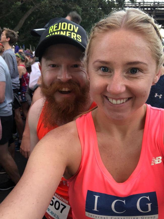 The running duo got married seven years later. Picture: Supplied