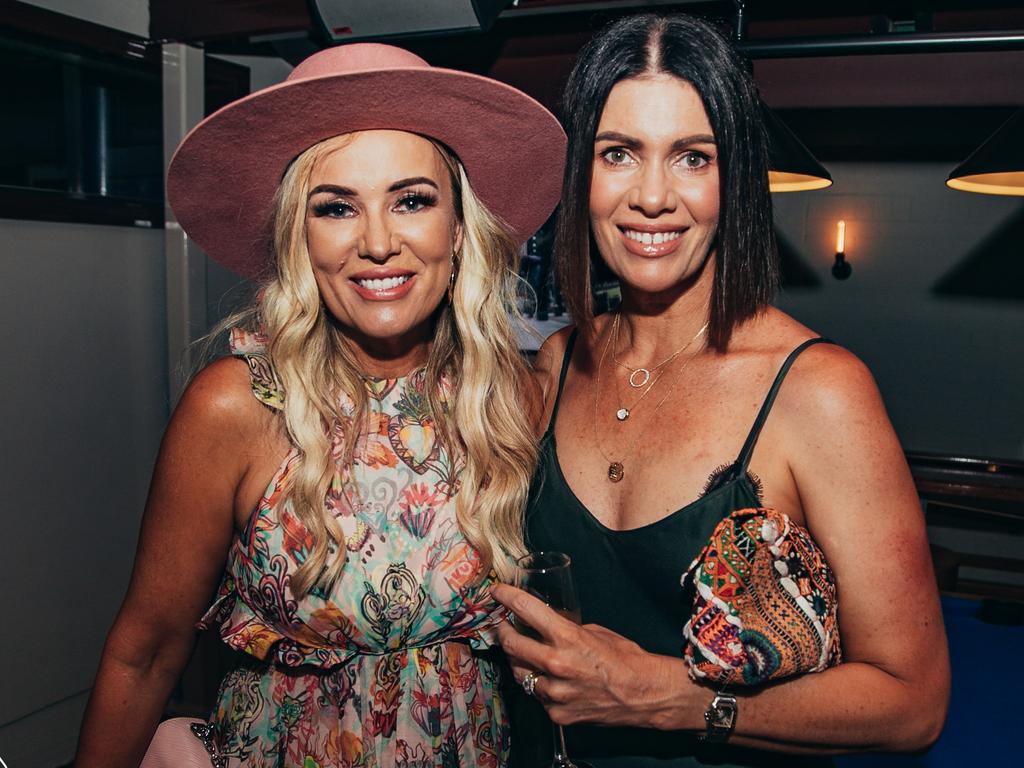 Amanda Thurbin and Leigh Quinlan at The Spotted Cow reopening in Toowoomba. Socials: Damien Anthony Rossi | Picture: Ali Rasoul