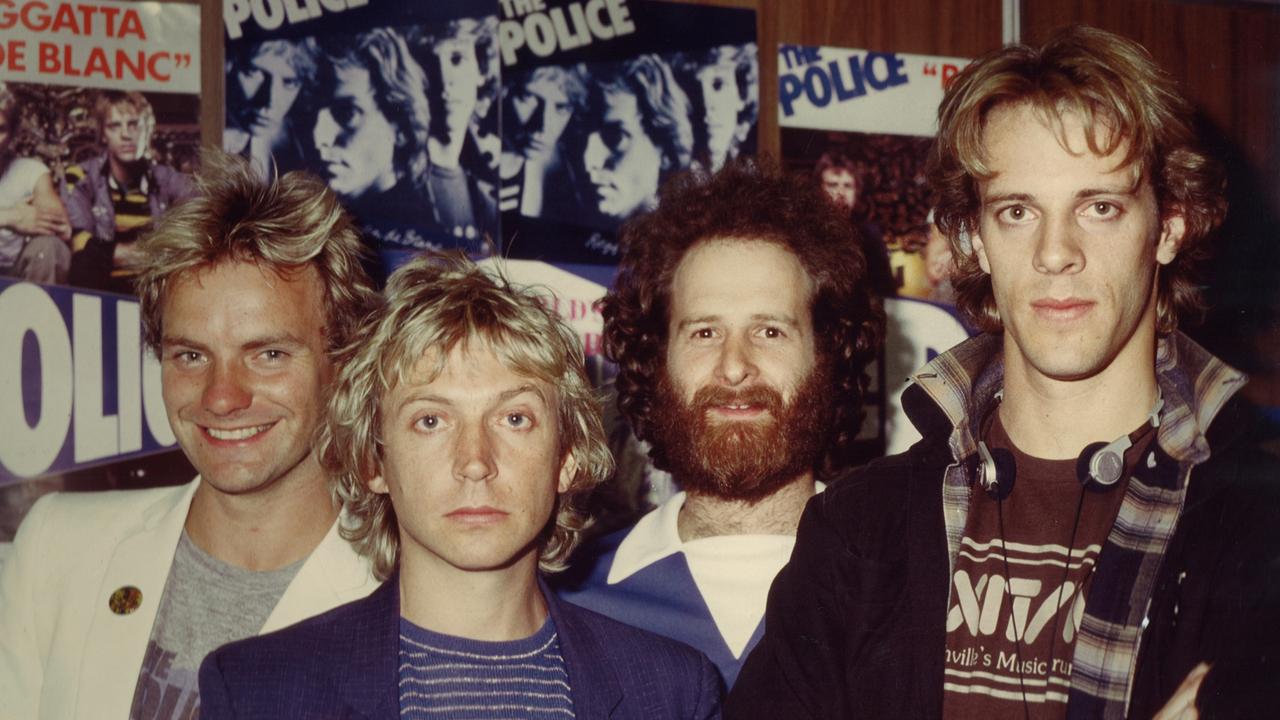 Gudinski became a de facto band member when touring with The Police. Picture: Mushroom Group / Supplied.