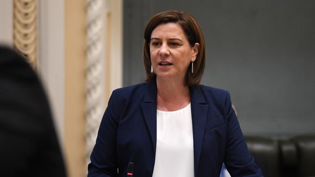 Opposition Leader Deb Frecklington speaks during Question Time at Parliament House in Brisbane. Photo: NCA NewsWire / Dan Peled