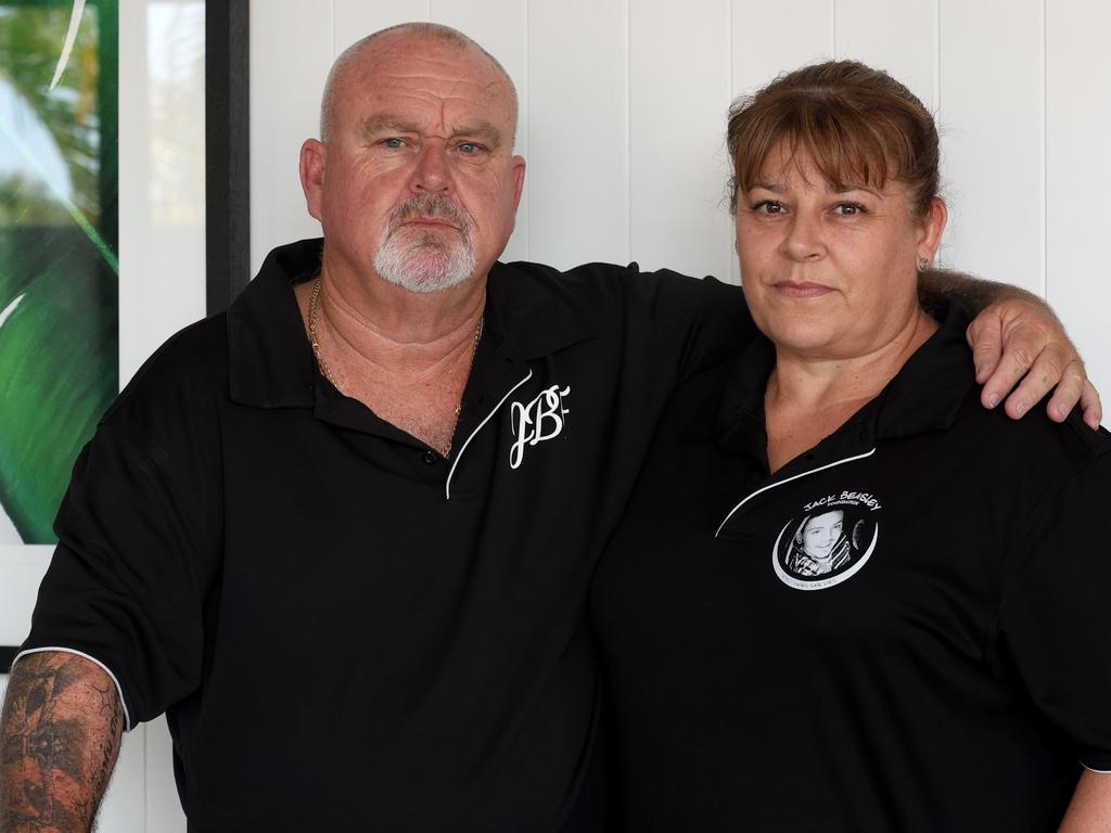 Brett and Belinda Beasley - the parents of Jack Beasley who was killed in Surfers Paradise. Picture David Clark