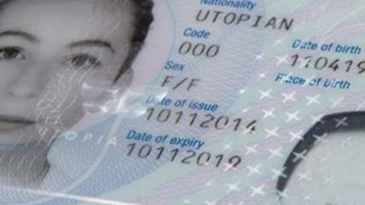 A sample polycarbonate data page by Gemalto. Picture: Gemalto