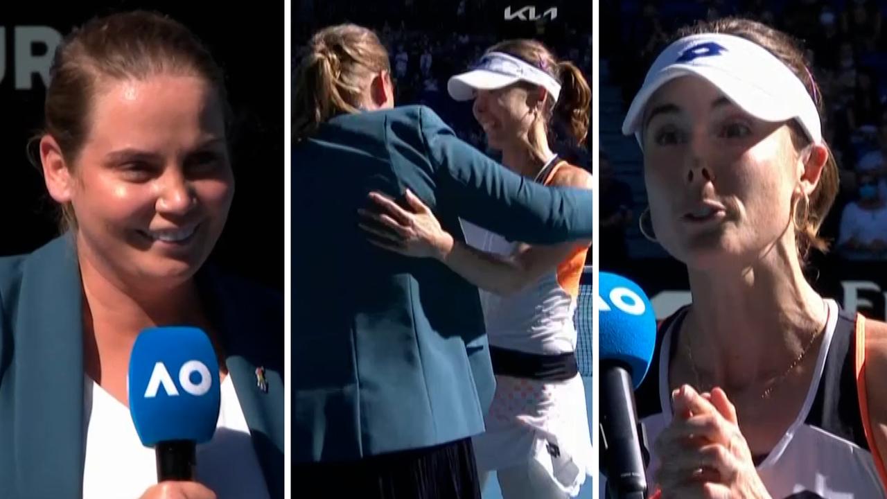 Alize Cornet, wawancara, Jelena Dokic menangis, Simona Halep kalah, hasil, video, reaksi, peringkat wanita