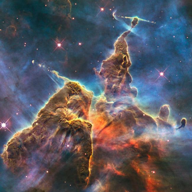 Images captured by he Hubble telescope including the composite image of the Carina Nebula stellar nursery revolutionised astronomy. The James Webb Space Telescope is expected to be “greater” and more revolutionary than its predecessor. Picture: NASA, ESA