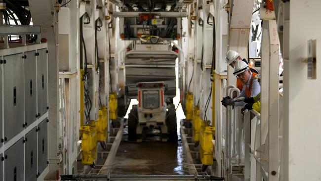 A tunnel boring machine being used as part of the Snowy Hydro Scheme.