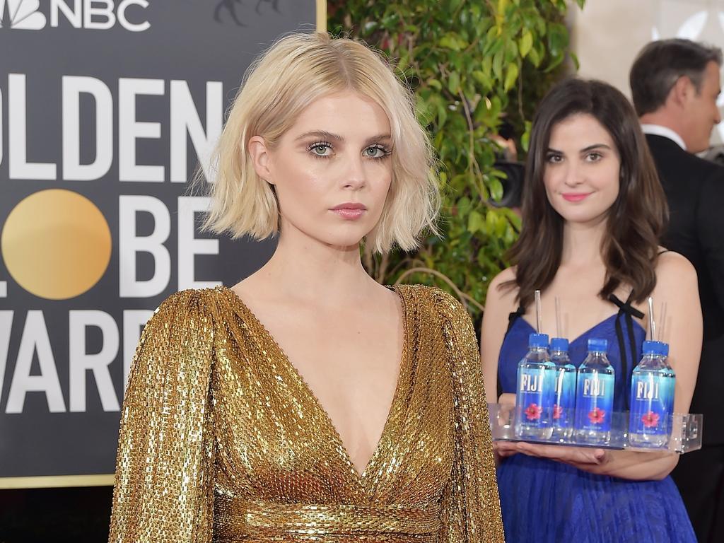 Lucy Boynton and the best smize we’ve seen since Tyra Banks. Picture: Stefanie Keenan/Getty Images for FIJI Water