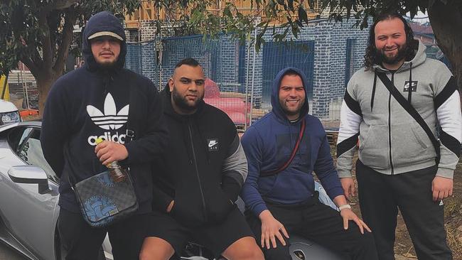 Younes (far left) is pictured with Masood Zakaria, and Rafat and Hamdi Alameddine.