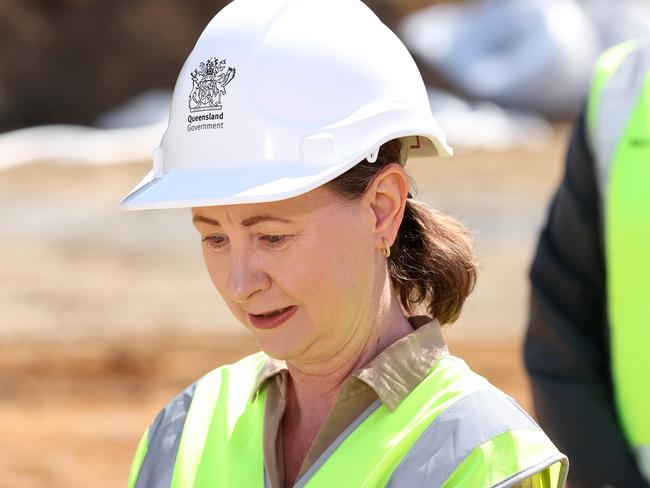 Health Minister Yvette D'Ath turns the sod on the new Kallangur Satellite Hospital. Picture: Liam Kidston