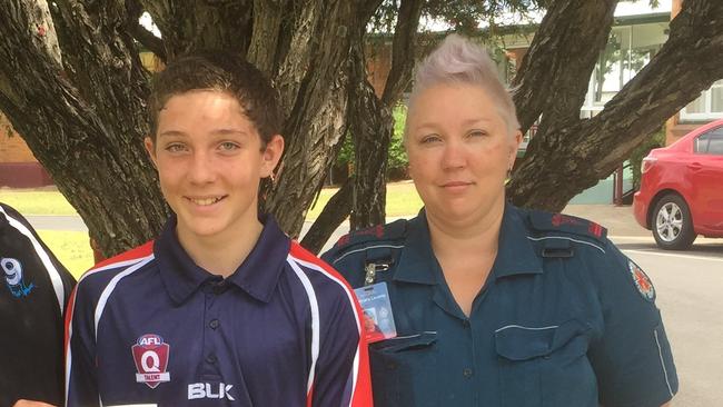 Declan Laverty and his mum Samara in 2016. Picture: Supplied.