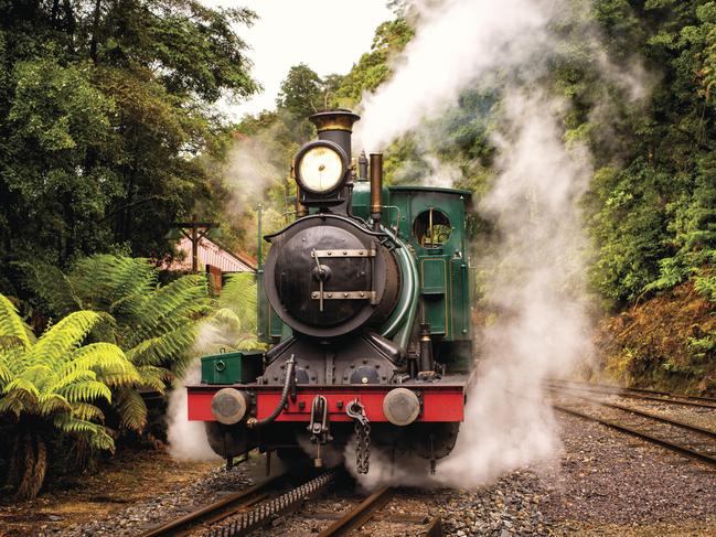 The West Coast Wilderness Railway runs between Queenstown and Strahan. Picture: Tourism Tasmania