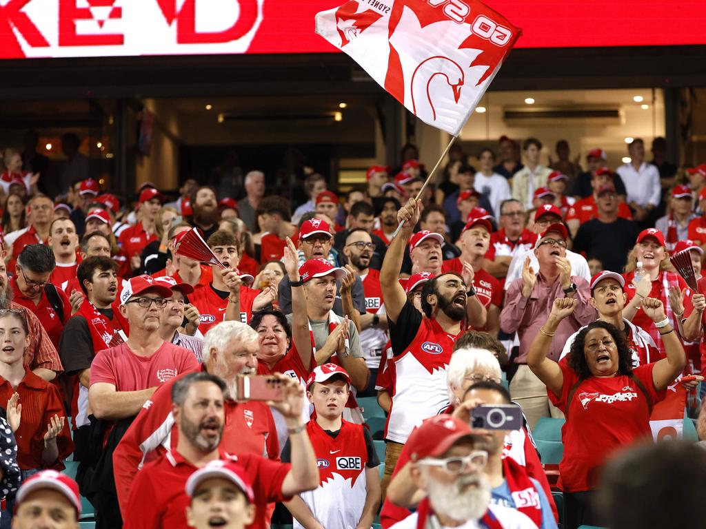 Over 61,000 fans attended the two Sydney-based matches, the best mark for a single weekend of footy in the State. Picture: Phil Hillyard