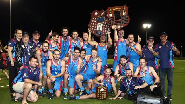 The Cairns Saints win the Cairns Hockey Association A Grade Men's grand final match against South Cairns. PICTURE: BRENDAN RADKE