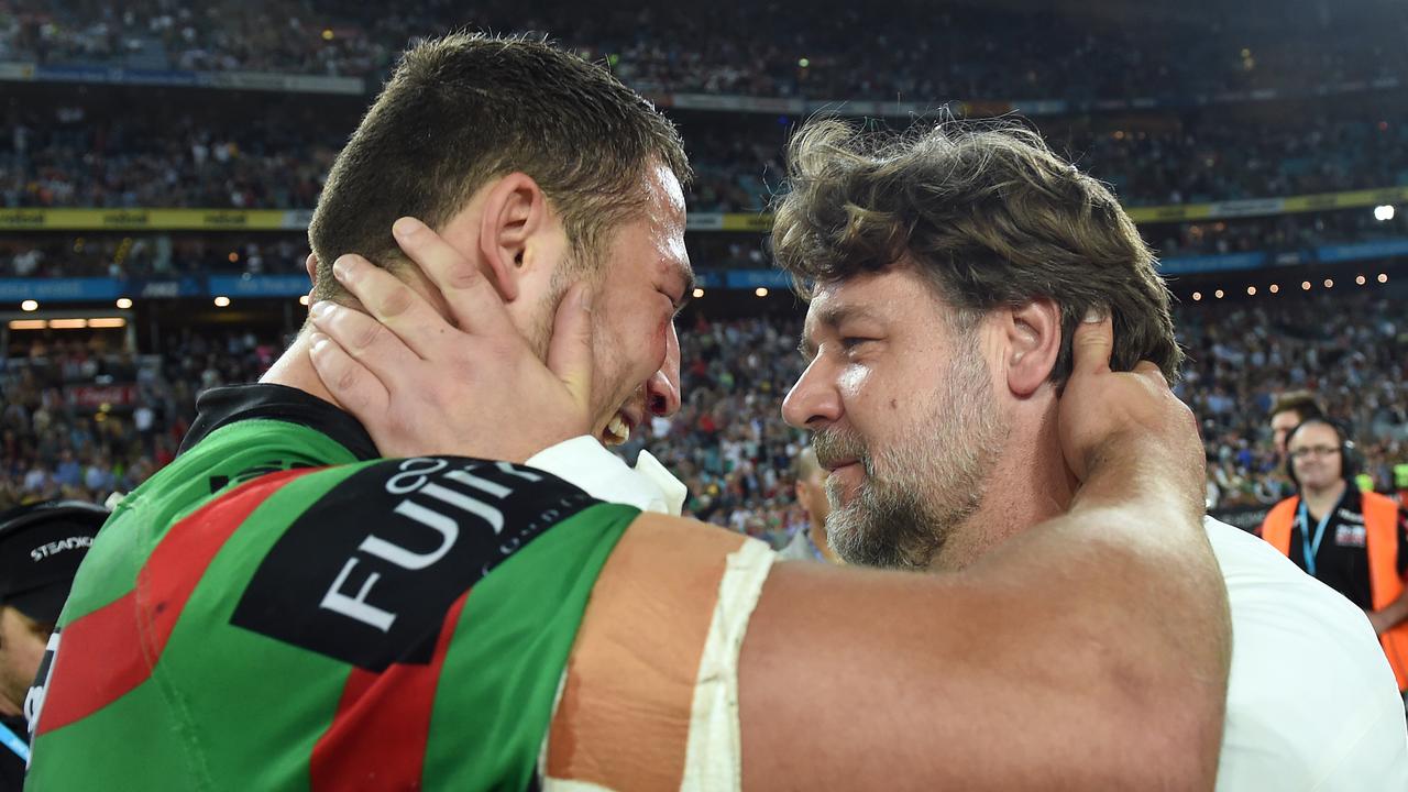 Rabbitohs royalty Sam Burgess and Russell are barracking for a Souths in the grand fina. (AAP Image/Paul Miller)