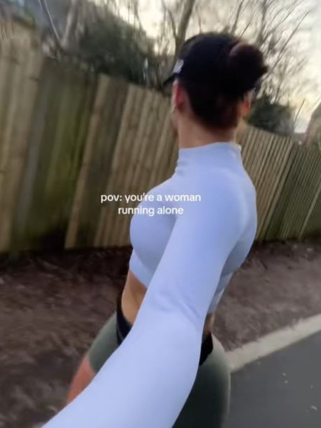 Many admit they are always looking over their shoulder when exercising outside. Picture: TikTok