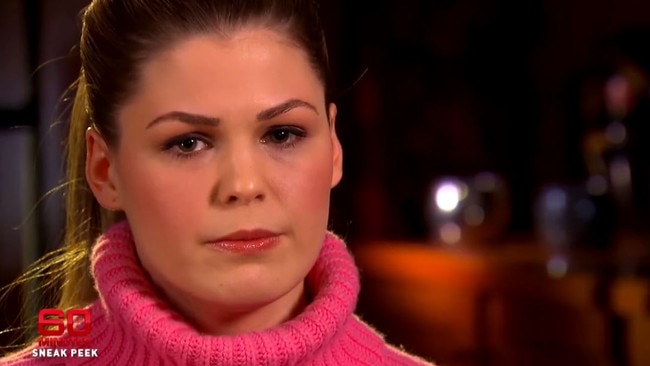 Belle Gibson appears on 60 Minutes to apologise for faking having brain cancer. Picture: Facebook / 60 Minutes