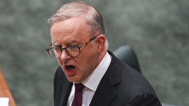 Anthony Albanese has defended his outlook on the budget. Picture: NCA NewsWire / Martin Ollman