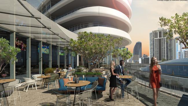 Gold Coast’s established casino operator The Star at Broadbeach is pushing ahead with a $1 billion transformation project at the site. Photo: Supplied