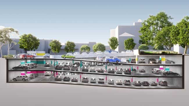 A proposed new car park in Melbourne to be funded through a federal government grant.