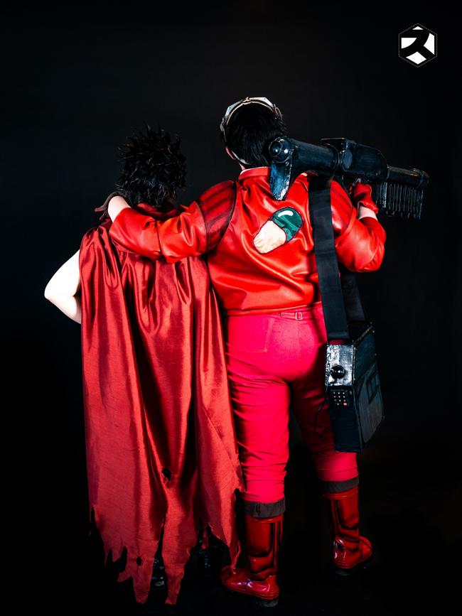 Award-winning Tasmanian cosplayers Dr Emerald King and Ms Amy King will represent Australia at an international cosplay competition in August. Picture: Benny Tang.