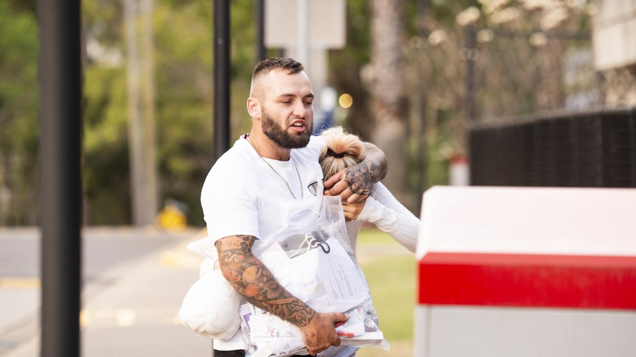 The man helped Ms Griffiths into a waiting car while helping carry her belongings out of the jail. Picture: NCA NewsWire