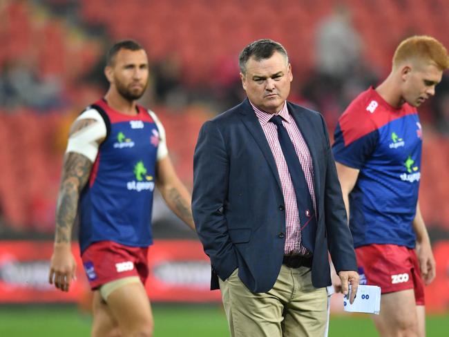 Reds coach Nick Stiles is seen before the round 16 Super Rugby match between the Queensland Reds and the Brumbies at Suncorp Stadium in Brisbane, Friday, July 7, 2017. (AAP Image/Darren England) NO ARCHIVING, EDITORIAL USE ONLY