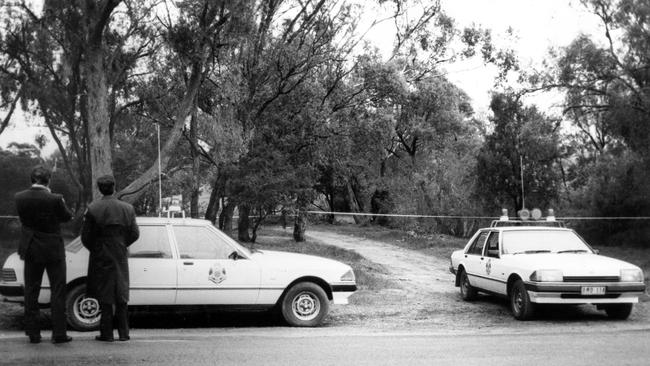 A photograph of the 1983 crime scene.