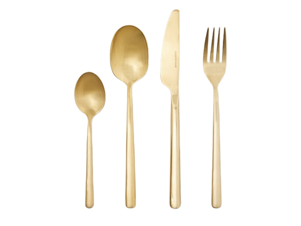 Nolan Soft Gold 16-piece cutlery set. Picture: Country Road.