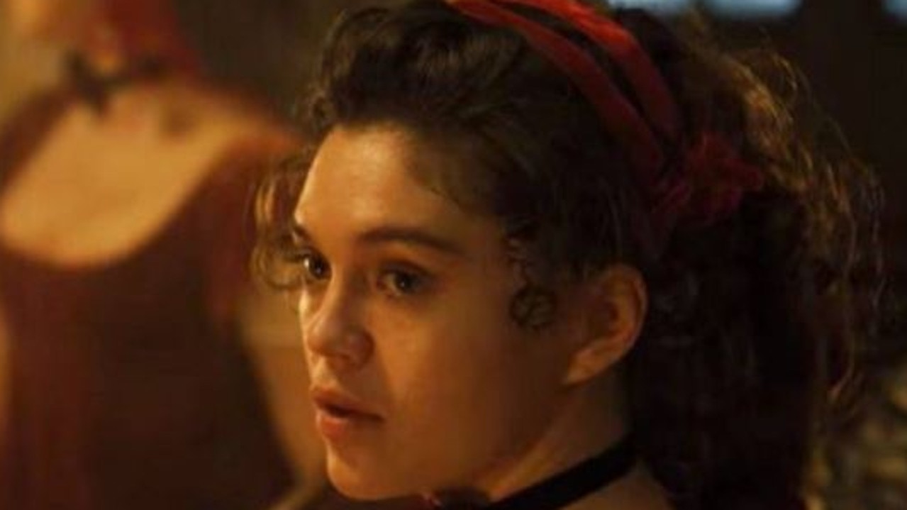 Sabrina Bartlett transformed to play opera singer Siena in Bridgerton. Picture: Netflix