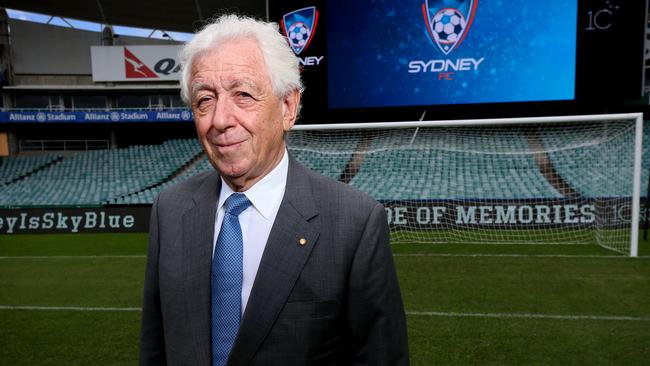 Former FFA chairman Frank Lowy. His family has sold its stake in Sydney FC to cut all ties with the game. Picture: Richard Dobson