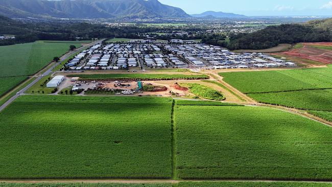 Looking north up the valley of the Mount Peter growth corridor. Picture: Brendan Radke