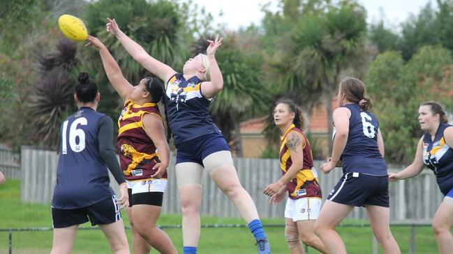 The Narre South Saints posted a number of action photos of the match before it was called off. Pic: Facebook