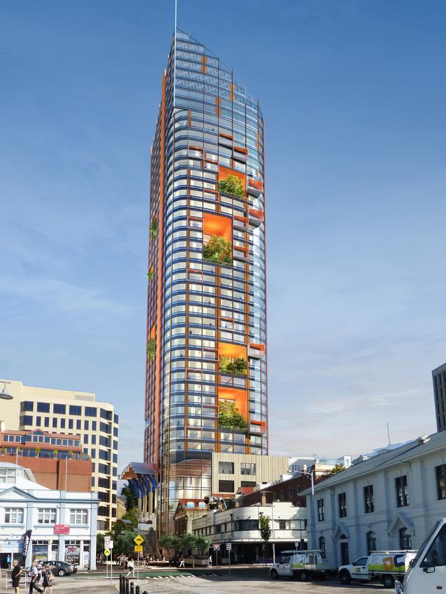 Fragrance Group’s proposed development in Davey Street. Picture: X Squared Architects