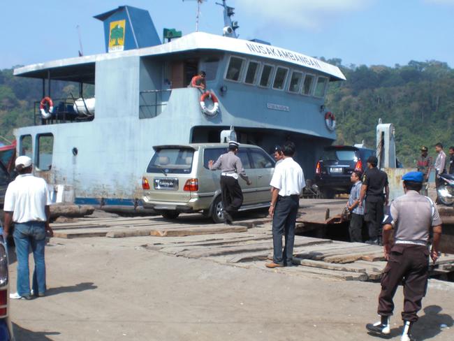 Lifeline ... The ferry at Wiijayapura Port, Cilacap, Central Java which goes to Nusa Kambangan Island. Picture: Cindy Wockner