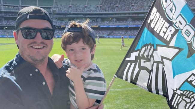 Tom Rockliff attended Sunday's clash between Carlton and Port Adelaide.