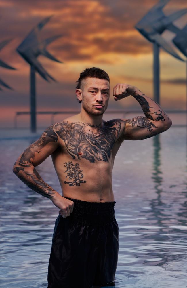 Liam Paro pictured at the Cairns Esplanade Lagoon ahead of his fights in the No Limits Boxing event on June 25, 2025. Picture: Brad Newton / No Limits Boxing