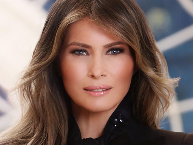 This photo released by the White House on April 3, 2017 shows the official portrait of First Lady Melania Trump in Washington,DC. / AFP PHOTO / The White House / Regine MAHAUX / RESTRICTED TO EDITORIAL USE - MANDATORY CREDIT AFP PHOTO /THE WHITE HOUSE/ REGINE MAHAUX  - NO MARKETING - NO ADVERTISING CAMPAIGNS - DISTRIBUTED AS A SERVICE TO CLIENTS