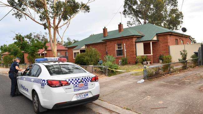 The scene of the fatal stabbing on Goodman Ave, Kilburn, on December 8, 2018. Picture: AAP/ Keryn Stevens