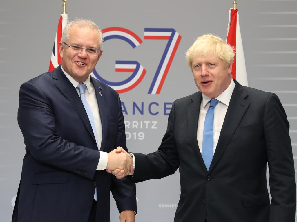 Scott Morrison plans to attend June’s G7 summit in person after receiving an invite from Boris Johnson. Picture: Adam Taylor/PMO