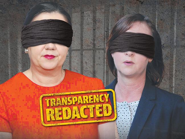 Premier Annastacia Palaszczuk (left) and Attorney-General Yvette D’Ath are accused of failing to deliver on promises of transparency and accountability. (Image digitally altered)