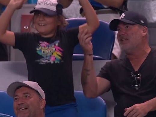 A man that appeared to be her dad encouraged her to get back up for the crowd. Photo: Stan Sport