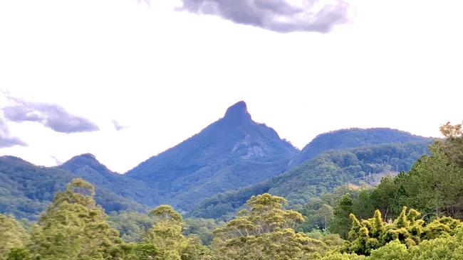 A view of Wollumbin National Park (aka Mount Warning).