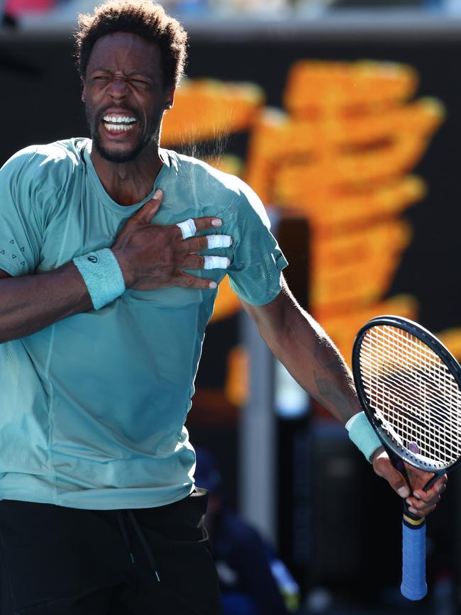 Gael Monfils tattoo on his left wrist. Picture: Graham Denholm/Getty Images