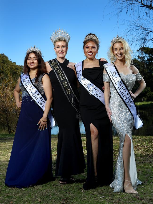 Canner with more of this year’s contestants, (L-R) Pan Sandar Myint, Canner, Analieze Bella Newton and Chantelle O’Donohoe. Picture: Toby Zerna