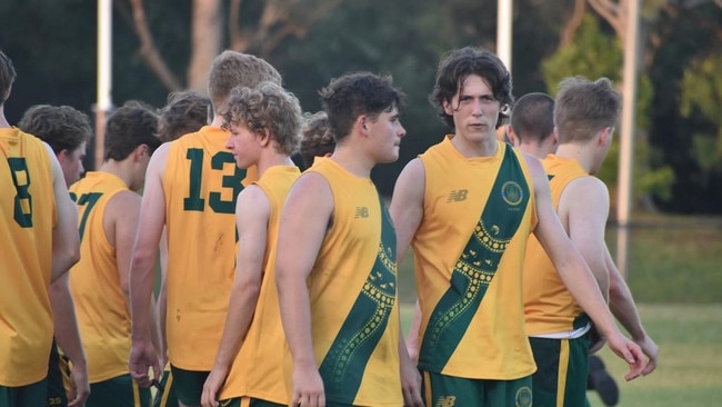 Last season's AFL AIC footy action - St Pat's take a breather.