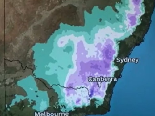 A frost warning for much of southeast Australia on Thursday, Friday. Picture: BOM