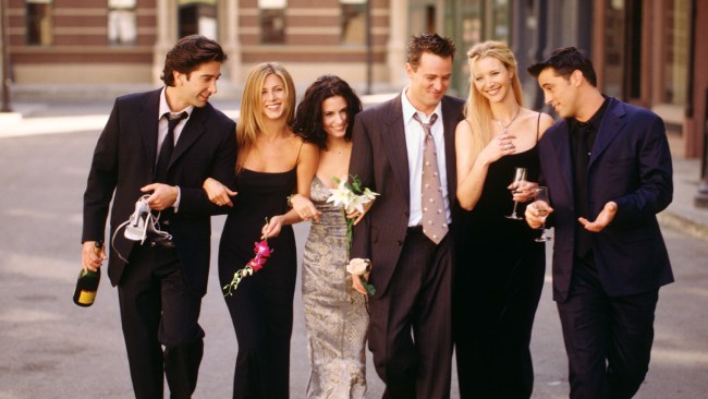 Jennifer Aniston, Courtney Cox, Lisa Kudrow, Matt LeBlanc and David Schwimmer have released a statement following the death of Matthew Perry. Picture: Warner Bros. Television/Getty