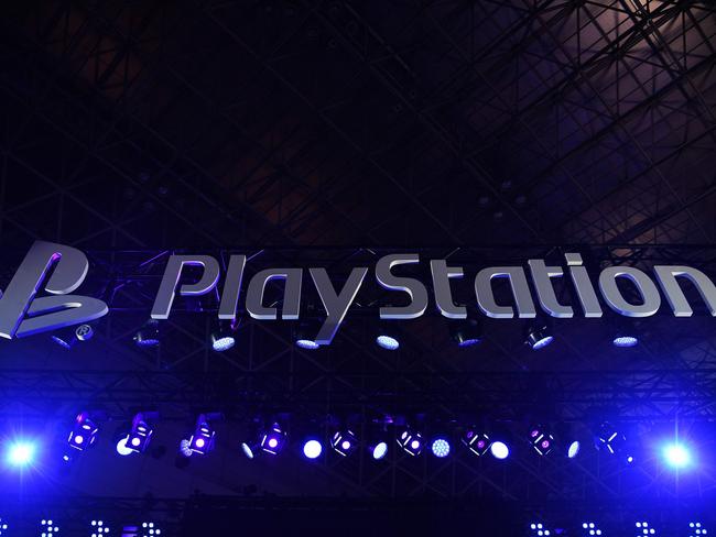 (FILES) In this file photo taken on September 12, 2019 The Sony Playstation logo is seen during the Tokyo Game Show in Makuhari, Chiba Prefecture.. - Sony unveiled plans to showcase games tailored for its planned PlayStation 5 consoles June 11, 2020 in a sign of a ramped up effort for the year-end holiday season. (Photo by CHARLY TRIBALLEAU / AFP)