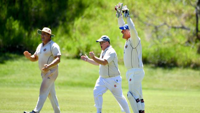 Indooroopilly players in the field Sub districts cricket. Indooroopilly v Cleveland Thornlands. Saturday November 13, 2021. Picture, John Gass
