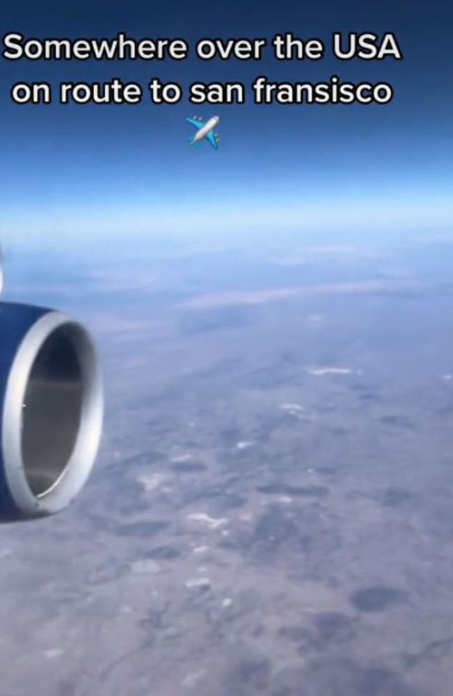 The A380 was heading to San Francisco from London Heathrow. Picture: TikTok/laurenmcmahon71093